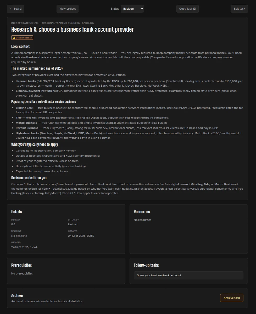 Original Business Bank account offers