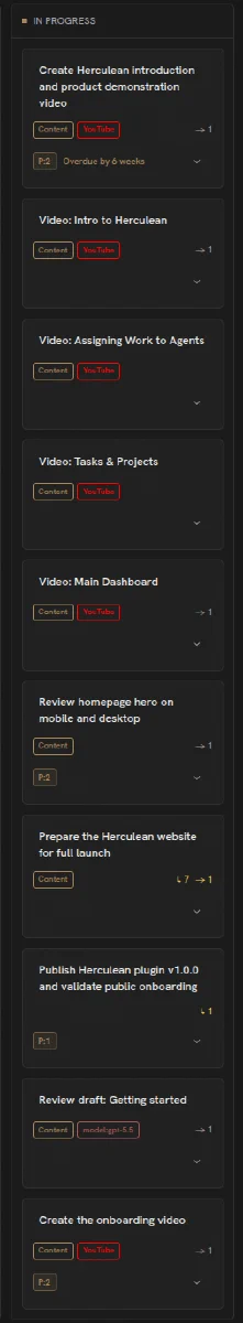 Endless content labels for both Video & website tasks.