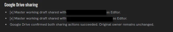 Automated Google Drive sharing.