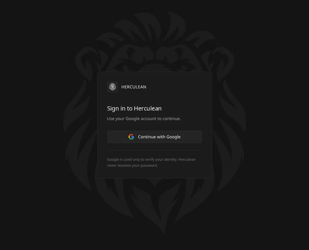 Login screen Herculean login screen